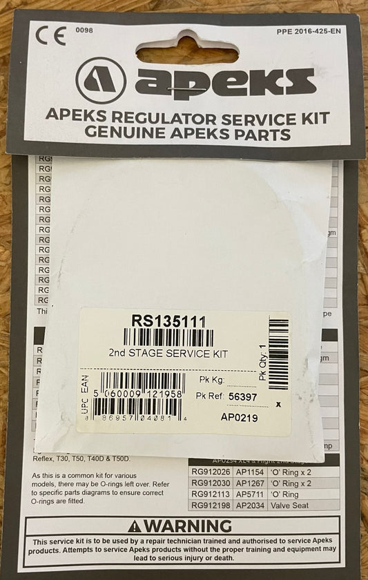 Apeks 1st stage repair kit RS135111
